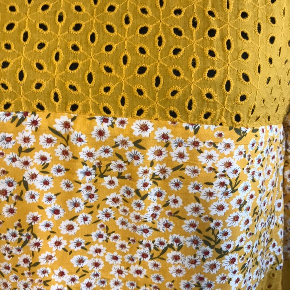 MUSTARD YELLOW FLORAL TUNIC DRESS - Picture 3 of 8
